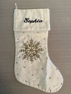 Embroidered Name “Sophia” Christmas Stocking
